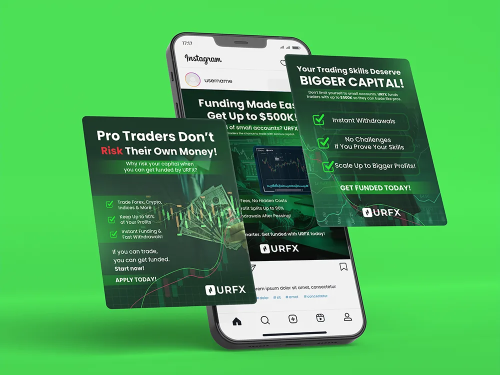 Prop Firm and Forex Trading Social Media Post Design