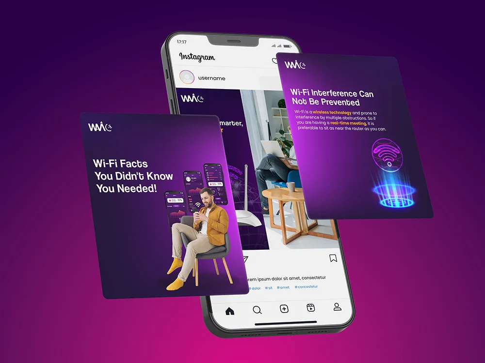 Wi-Fi Internet Provider Social Media Ads and Post Design, slide 2