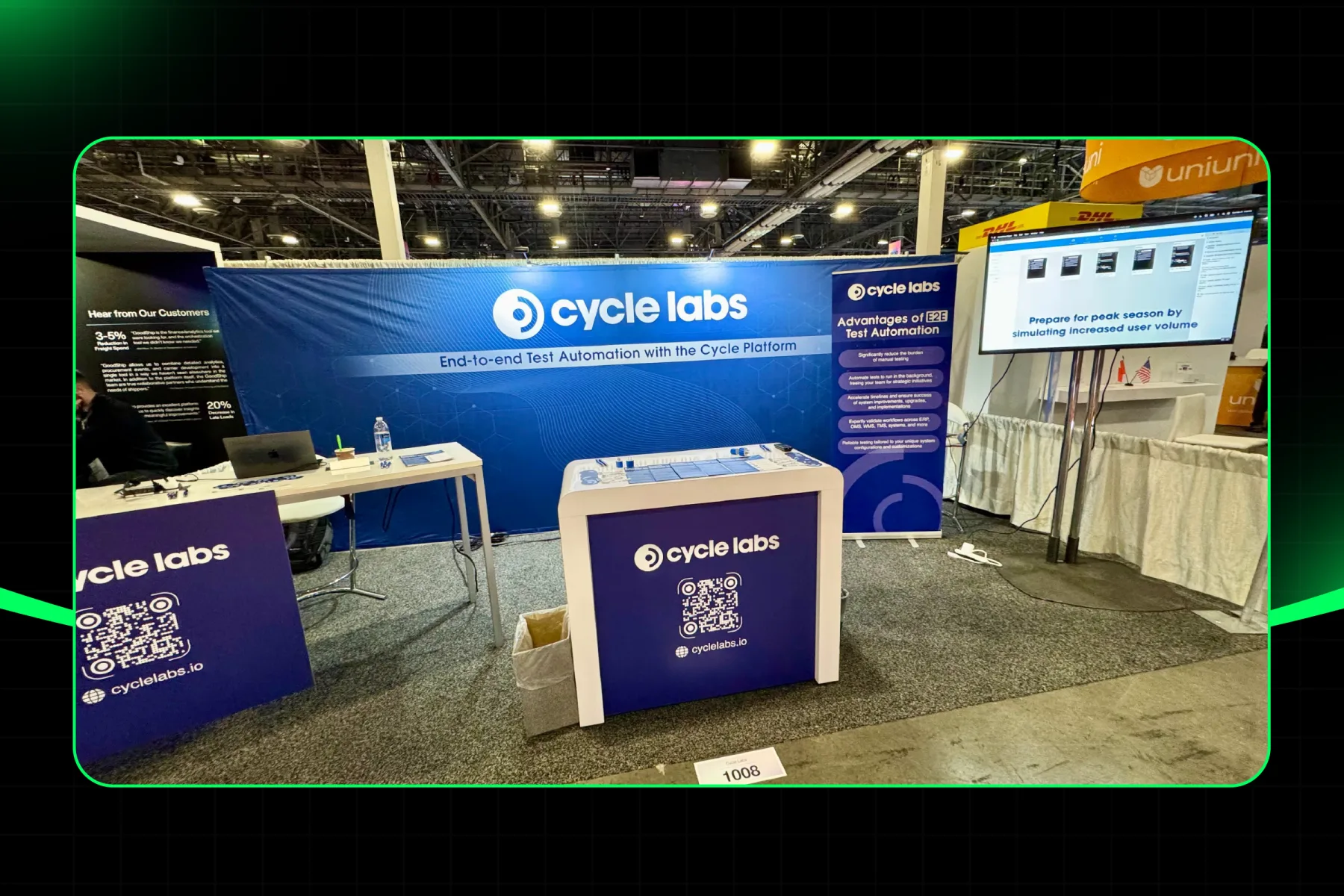 Cycle Labs Trade Show Booth Design With Backdrop and Banner Stands
