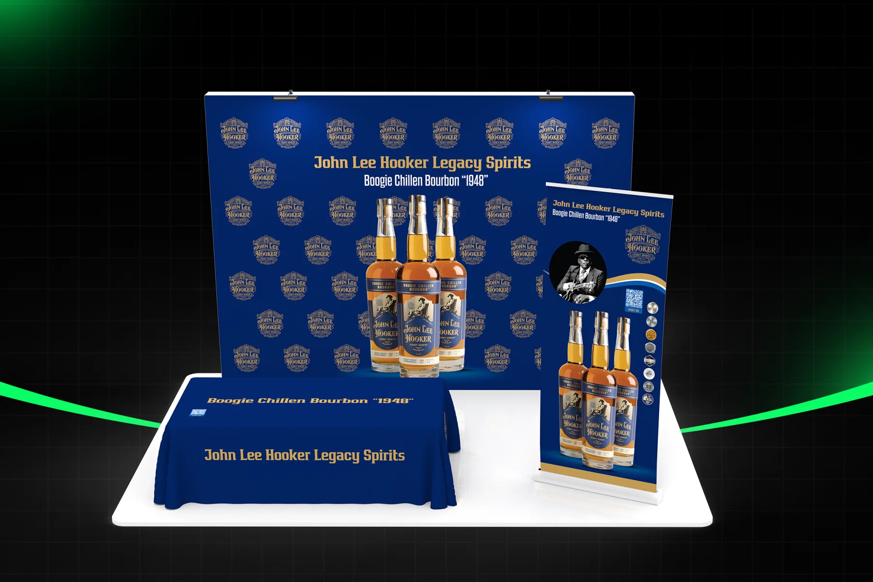 John Lee Hooker Legacy Spirits Bourbon Trade Show Booth Design