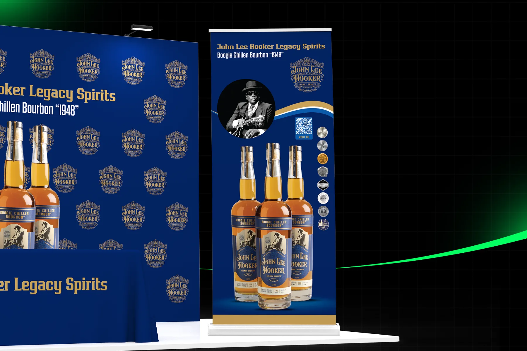 John Lee Hooker Legacy Spirits Bourbon Trade Show Booth Design, slide 3